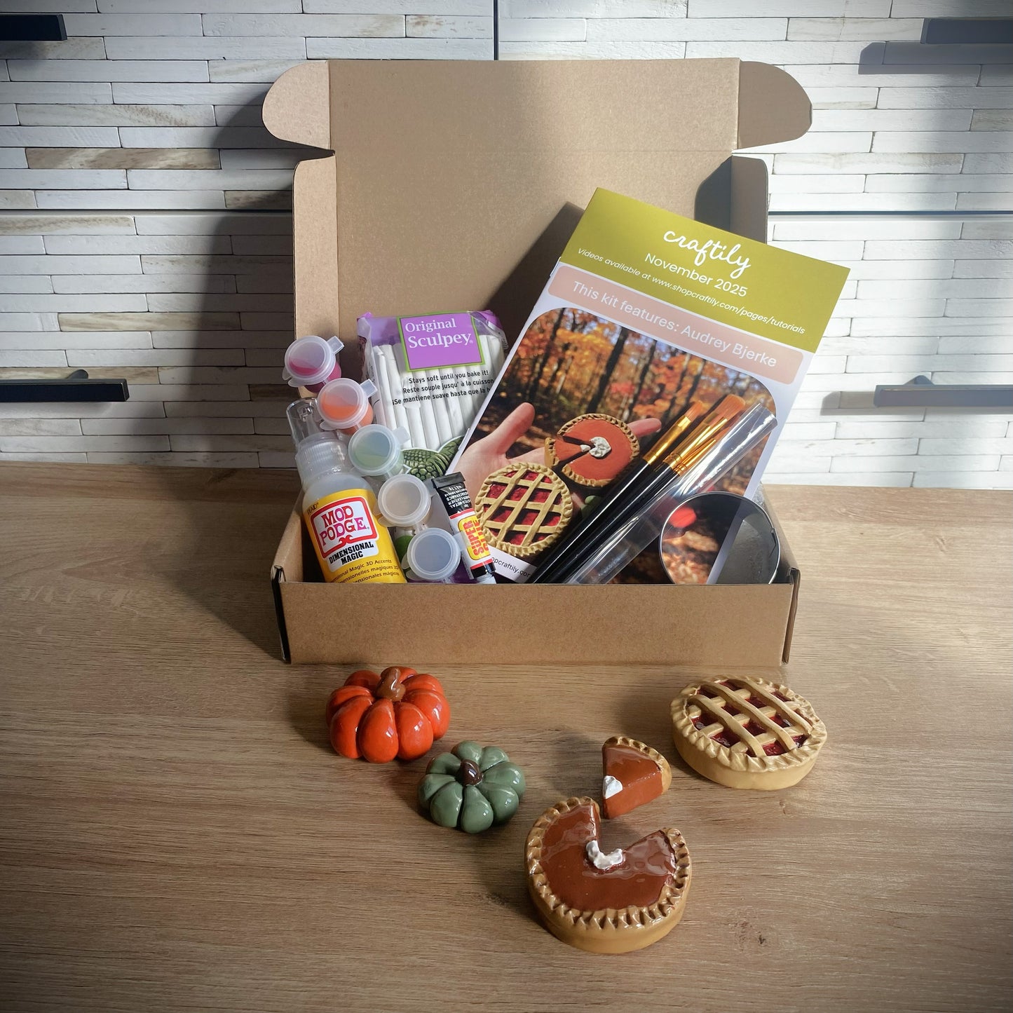 Pie and Pumpkin Clay Magnets